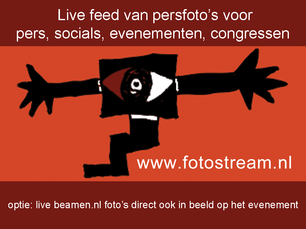 Fotostream - live feed van persfoto's voor pers, socials, evenementen en congressen